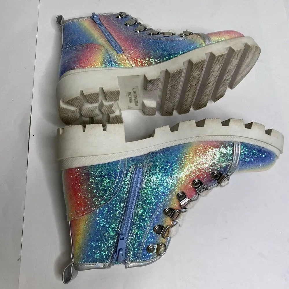 Dolce Vita Girls Youth Boots Glitter Rainbow Boots Size 2 Sparkle